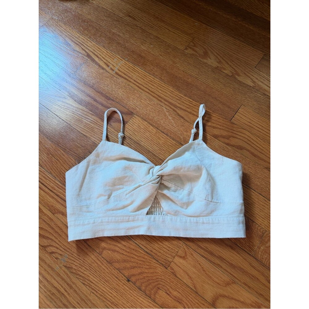 House of Harlow 1960 Cropped Linen top size small